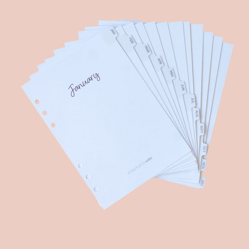 Monthly Divider Inserts